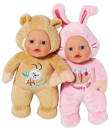 BABY born Cutie para bebés 832301, Una muñeca en dos estilos surtidos, Muñeca de tela de 30 cm, Totalmente lavable a mano, Adecuada para recién nacidos