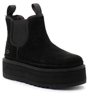 UGG Neumel Platform Chelsea, Stivali Donna, Nero, 41 EU