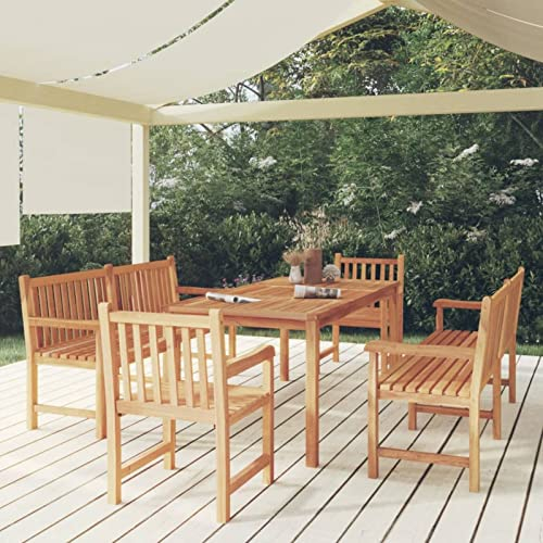 Tidyard 5 delar. Trädgårdsmatgrupp, trädgårdsmöbler, set, trädgårdsbänk, sittgrupp, trädgårdsset, trädgård, sittgrupp, trädgårdsset, sittset för trädgård, terrass, massivt trä, teak