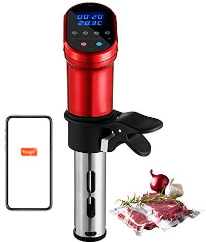 THREMA Precision Cooker and Immersion Circulator, 1200W Wi-Fi App Control Sous Vide Cooker, Ultra-Quiet Immersion Circulator with LED Touch Display, for Kitchen Sous Vide Food Prep