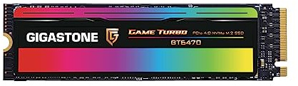 Gigastone SSD NVMe Gen 4 Gaming M.2 - Disco duro interno de estado sólido PCIe 4.0x4, actualización de almacenamiento para PC o portátil y expansión de memoria para creadores de gráficos de juegos