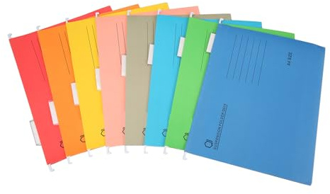 Lot de 8 dossiers suspendus avec onglets pour classement de documents de bureau, bibliothèque, rangement de documents