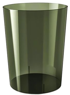 LOVIVER Pattumiera, Cestino per la Carta straccia, Contenitore per rifiuti Rotondo Minimalista, Cestino per rifiuti Trasparente per Camera da Letto, Ufficio, Verde l