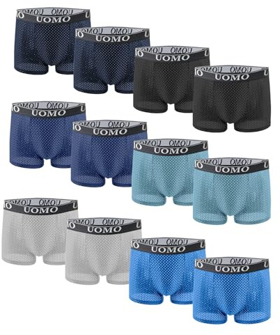 Channo Bomull Boxerkalsonger – Mjuka och Bekväma, Andningsbar, Resårmidja, 12-Pack