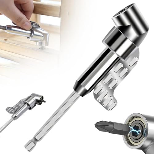 105 °Adaptador Atornillador Flexible Taladro ángulo Portapuntas Angular Multifunción con Portapuntas Magnético de 1/4 de Pulgada ZóCalo ExtensióN para Herramientas de Taladro Eléctrico(largo)