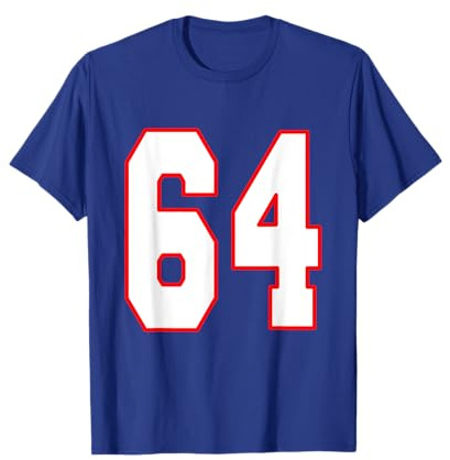 Número 64 Fútbol Americano Camiseta