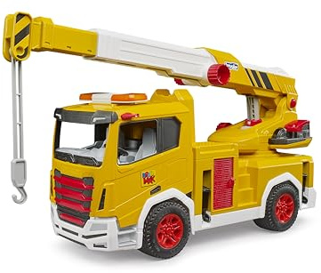 bruder 03471 - Roadmax Camion con gru - Veicoli per bambini, camion, veicolo da cantiere, cantiere, giocattolo dai 2 anni