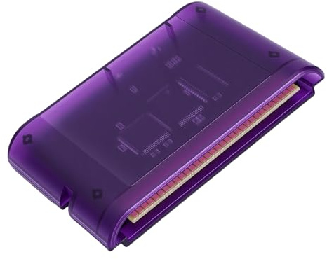 BAFOVY 4000 Spiele auf Einer Karte, Passend für Mega Drive MD1, MD2, MD3, CD-X und 32X Original-Spielkonsolen, mit 8 GB Kleiner Speicherkarte, für Master System und 32X-Spiele (Transparentes Lila)