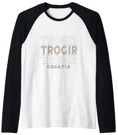 Vintage Trogir Croatie Manche Raglan