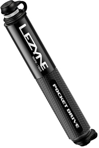 Lezyne - Pompa a mano per bicicletta, ad alta pressione, compatibile con Presta e Scharader, colore: nero