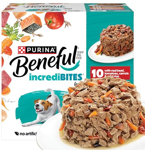 Beneful Purina Small Breed Wet Dog Food Variety Pack, IncrediBites With Real Beef, Chicken and Salmon - (Pack of 30) 3 Oz. Cans