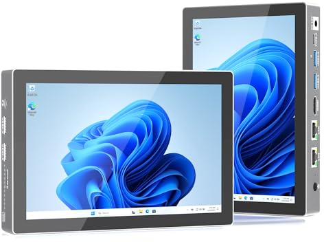 HEIGAOLAPC Mini-PC,12th Alder Lake-N100 Mini-Computer mit Lüfter, 7-Zoll-Bildschirm, Firewall-Mikro-Appliance, 16 GB RAM, 512 GB eMMC mit 2 x 2,5 G Ethernet-Unterstützung, AES NI für Heimnetzwerk