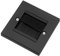 Brush Faceplate Black Cable Brush Outlet Wall Plate Single Gang Tidy Mount Face Plate Cable Pass Through Insert for Wires Cable Entry Hole Cover Wall Mount Panel