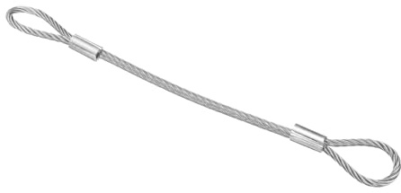 PATIKIL 30cm Safety Cable Lock, 304 Stainless Steel Security Wire Ropes Double Loop Anti-Theft Safety for Bicycles Luggage Stage Lighting, Clear