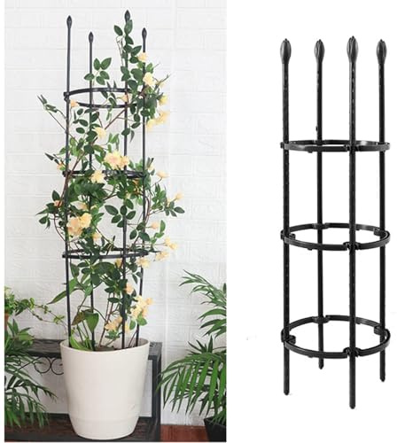 Obelisco para Jardín, Soporte para Plantas De Jardín, Enrejado Metálico En Forma De Obelisco, Adecuado para Flores Trepadoras Y Rosas De Exterior.(H30cm,Ø25cm)