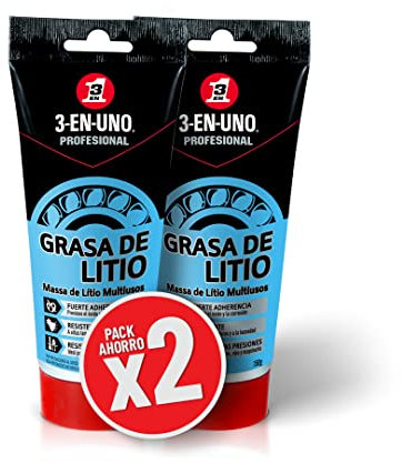 3 EN UNO Profesional Grasa de litio multiusos - 150g - Pack de 2 unidades