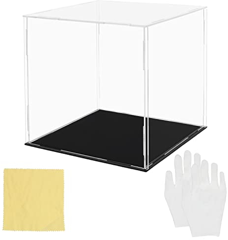 Belle Vous Präsentations-Set aus transparentem Acryl – 15 x 15 x 15 cm – große Aufbewahrungsbox aus Plexiglas zum Schutz von Figuren, Spielzeug, Minifiguren, Sammlerstücke und Modelle