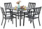 PHIVILLA Gartenmöbel Set mit Gartentisch und Stühle 4er Set Metall Terrassen Outdoor Bistro Garten Möbel Sets Wetterfest Garten Sitzgruppe Stapelbare Stühle Sparen Platz
