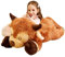 IKASA Groß Hochlandkuh Kuh Kuscheltier Riesen Stofftier,85cm Gross Plüschtier Riesige Plüsch Spielzeug Jumbo Plüschtiere,Geschenk für Kinder