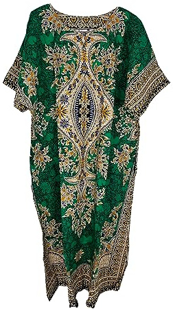 New Ladies Cotton Long Kaftan Dress Summer African Dashiki Beach Cover Up One Size
