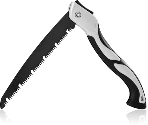 Sierra plegable de poda sierra de mano con diente de afeitar de 3 caras Mango Antideslizante Sierra plegable portátil utilizada para cortar árboles madera camping jardinería.