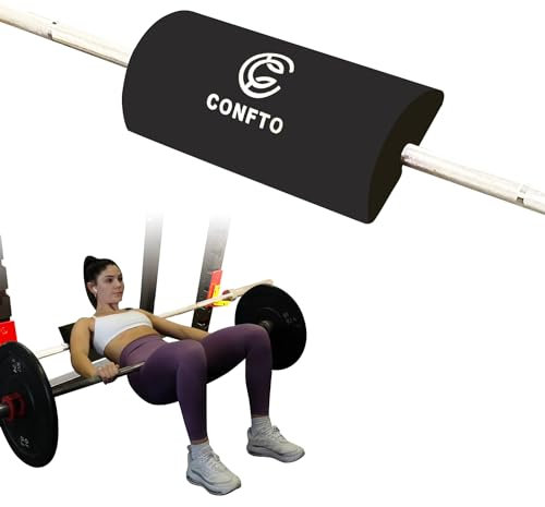 CONFTO Équipement de remise en forme de soutien du dos pour hanches, transforme la barre d'haltères en machine de poussée de hanche, banc de poussée de hanche pour entraînement complet du corps,