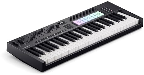 Novation Launchkey 49 MK4 – 49 key Semi-Weighted, USB, MIDI Keyboard Controller with DAW Integration. Chord & Scale Modes, 8 Drum Pads, & Arpeggiator — Includes Software Bundle for Music Production