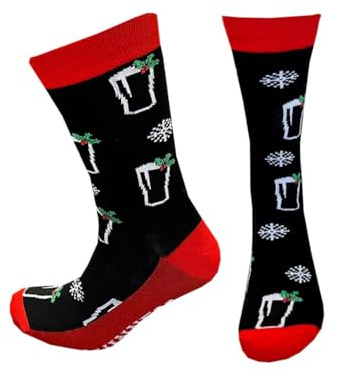 Traditional Craft Guinness Christmas Socks - Red & Black, Pints - G9377-OS