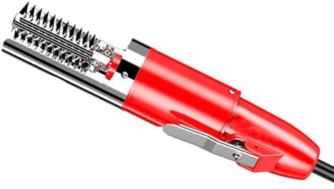 VoOqo Electric Fish Scaler Remover, 304 Stainless Steel Fish Scale Scraper, Cordless Electric Fish Scales Remover 2 Cutter Heads, 360°waterproof Powerful Motor 2 Battery red Wired