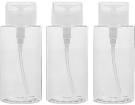 3pcs 500 ML Flacon Pompe Vide, Pompe Distributeur Eau Change Bebe, Convient pour Les Voyages, Le Démaquillant, Le Dissolvant pour Vernis à Ongles, Le Récipient de Lotion