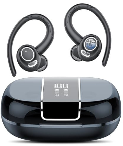 VKROBAG Casque de sport 2025, écouteurs intra-auriculaires Bluetooth stéréo Hi-Fi sans fil