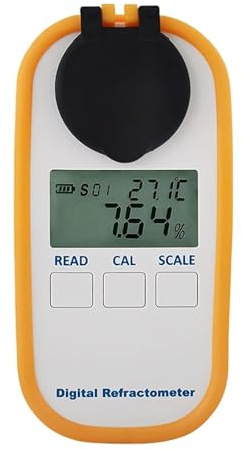 Handheld LED Digital Refractometer, 0-90% Brix Meter for Dairy Cow Colostrum Concentration & Sugar Content Testing