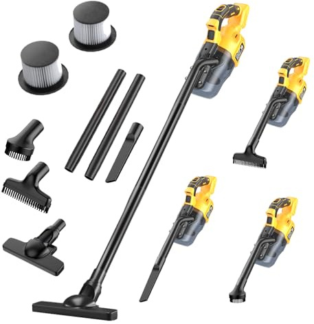 Gruecoinno Cordless Vacuum Cleaner for Dewalt 20V Battery, 500W Handheld Vacuum Cleaner with Washable Filter, Portable Stick Vacuum for Floor Carpet Car Hardwood Pet Hair Home(Battery Not Included)