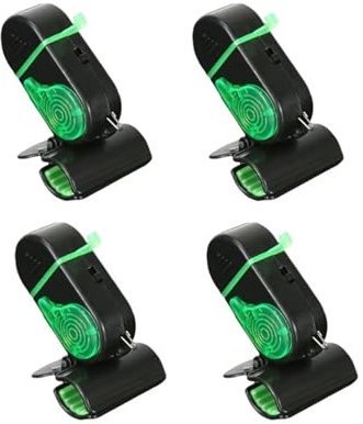 naxepantry 4Pcs Fishing Bite Alarm, Sensitive Electronic Fishing Alarms Indicator, Sound Bite Alert Bell with LED Lights