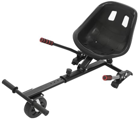 Hoverboard med sittskoter, justerbar kartsits för elskoter, hoverboard-sits för 6,5–10 tum, kortsits för elskoter, kompatibel sits för vuxna och barn (röd)
