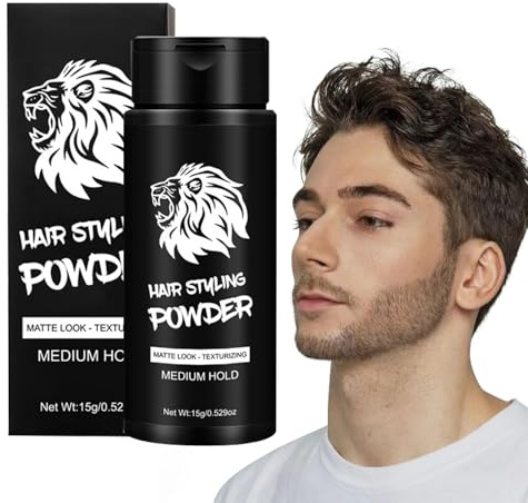 Polvere Capelli Uomini 15g, Polvere Volumizzante Radice, Senza Risciacquo Ad Effetto Prolungato Per Sollevamento Radice E Volumizzante, Cura Per Casa E Viaggio, Per Donne E Uomini, Texturizzante E Sty