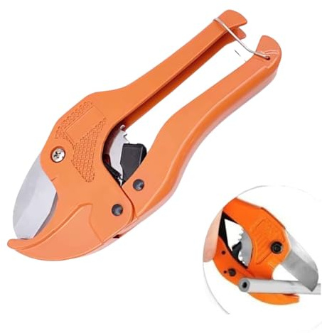 Topolenashop Tagliatubi a Cricchetto 42mm | Pinza Professionale per Tubi in PVC, CPVC, PE, PEX, PB – Lama Affilata, Corpo in Alluminio, Impugnatura Ergonomica Art.9363706