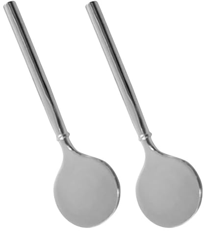 Cuchara de Crema de Metal de Aleación de Zinc Plata 2piezas