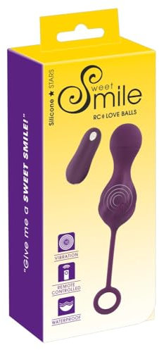 Sweet Smile RC Love Balls - vibrierende Liebeskugeln für Frauen, mit 10 Vibrationsmodi, für effektives Beckenboden-Training, wiederaufladbares, lila
