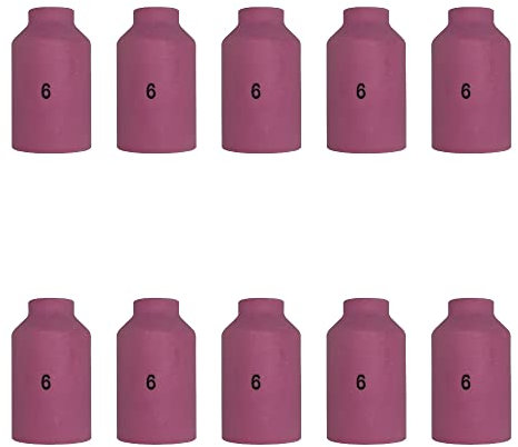 ELCAN 10 toberas cerámicas 54N16 GAS LENS GR6 para soldadura con diámetro interior de 9,5 mm para antorcha TIG serie WP 17 18 y 26. Consumibles y accesorios profesionales para soldadura TIG.