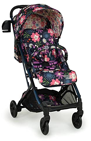 COSATTO Woosh 3 - Leichter Kinderwagen ab Geburt bis 25kg.Einfaches Zusammenklappen mit 1 Hand,kompakt, Teleskopgriff,extra großer Einkaufskorb,Becherhalter, Stoßstange & Regenschutz (Dalloway)