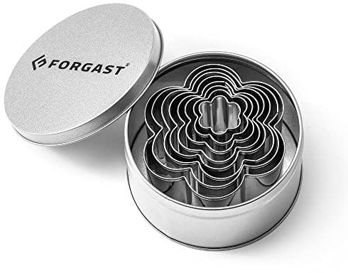 Forgast 8x Edelstahl Ausstechformen | Blumen | Brotausstechformen für Kinder | Ausstecher | Ausstechform | Keksausstecher | Plätzchenausstecher | Keksschneider | für Kekse, Marzipan, Plätzchen