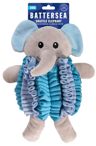 Battersea Rosewood Snuffle Elephant Plush Dog Toy, Soft Enriching Dog Toy, Squeaky Soft With Enriching Experience, 20cm x 26cm