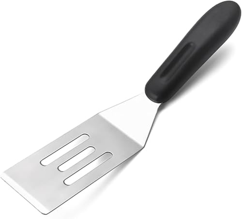 Professional Heat Resistant Metal Spatula With Stainless Steel Handle - Kitchen Turner for Fish, Burgers, Grilling and Icing
