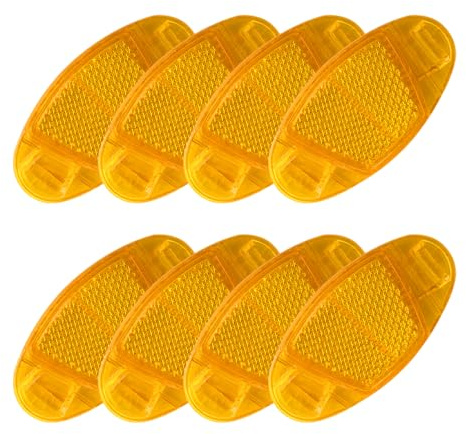 WUFGWBD 8 Pieces Of Bicycle Reflectors, Oval Reflectors, Safety Warning Boards, Night Travel Equipment, Bicycle Accessories