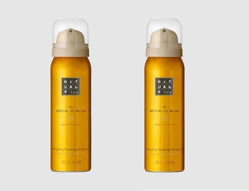 RITUALS The Ritual of Mehr - Gel doccia in schiuma, arancione dolce e legno di cedro, dimensioni da viaggio, 2 x 50 ml