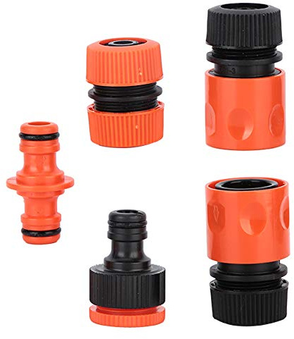 Conector de tubería de Agua para riego de jardín, 5 Piezas G1/2 pulg., ABS, conexión rápida, Conector de Manguera, Junta de Tubo de riego para tubería de Agua de PVC.