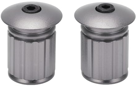 Chiffonade ‌1-Pair Aluminum Alloy Bike Handlebar End Plugs Expansion Lock Caps for Mountain/Road/Folding Bikes 18-20mm Fit(Silver)
