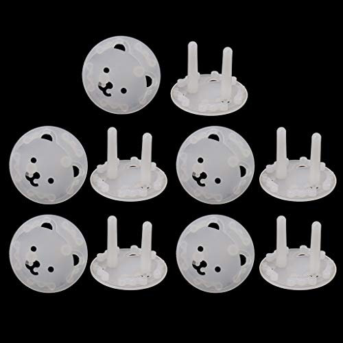 JAGETRADE 10pcs EU Stand Power Socket Cover 2 hole Electrical Outlet Baby Child Safety Electric Shock Proof Plugs Protector
