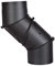 FIREFIX Coude universel R200/UB - Pour tuyaux de poêle et cheminées de 2 mm d'épaisseur - 200 mm de diamètre - Noir
